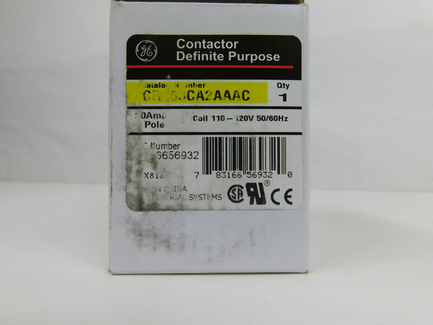 CR453CA2AAAC Definite Purpose Contactors 2P 20A 600V 50/60Hz 2NO 110/120VAC
