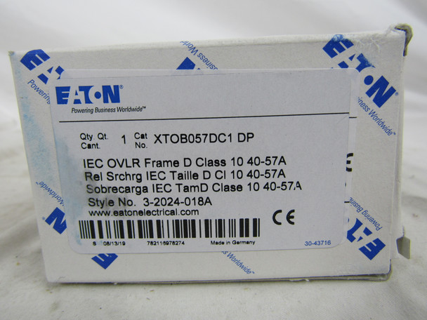 Eaton XTOB057DC1DP Relays 40-57A D Frame