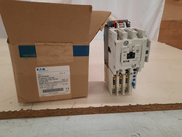 Eaton BN16PN0AB Non-Combination Starter Open Type 2P 36A 120V 50/60Hz 5Ph 1NO