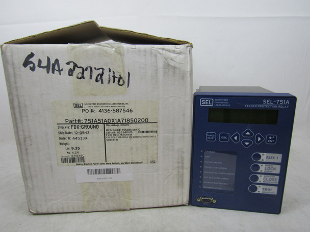 Sel 1850200 Relays SEL-751A 5A 240VAC 50/60Hz