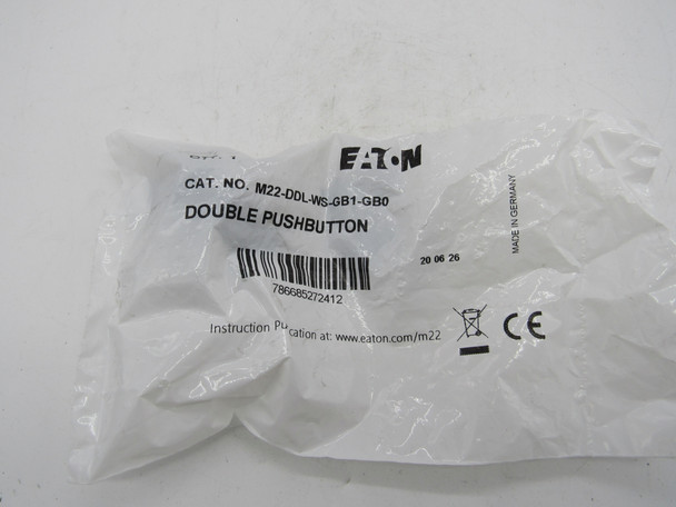 Eaton M22-DDL-WS-GB1-GB0 Pushbuttons Illuminated Black/White Double Pushbutton START/STOP