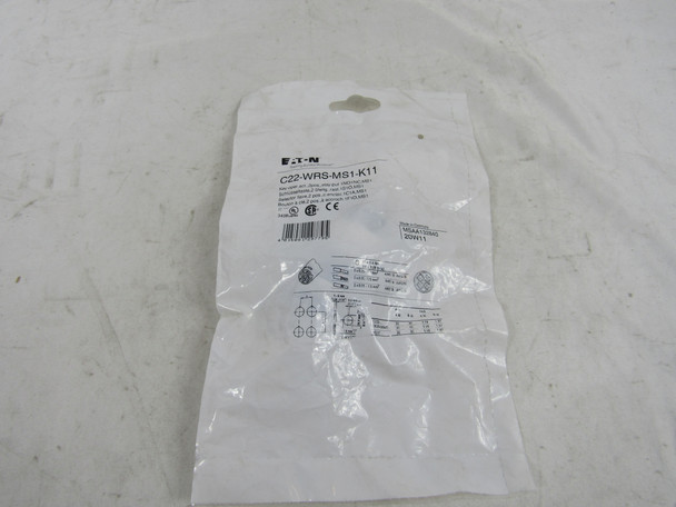 Eaton C22-WRS-MS1-K11 Selector Switches Non-Illuminated 1NO 1NC 2 Position
