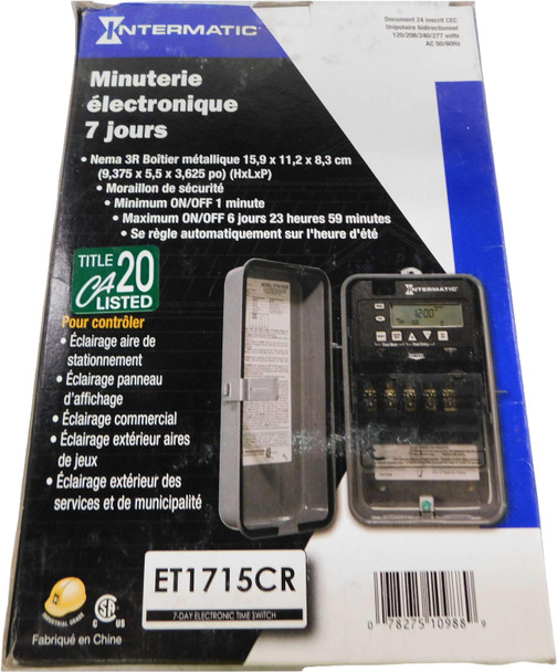 Intermatic ET1715CR Other Sensors and Switches Time Switch 1P 277V