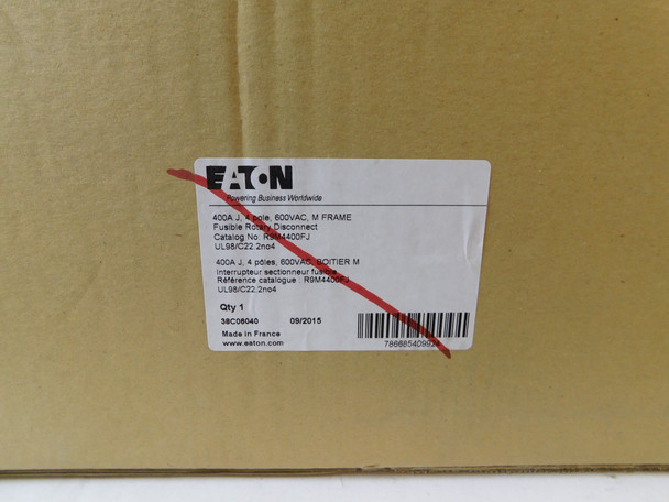 Eaton R9M4400FJ Switch Accessories Fusible 4P 400A 600VAC M Frame EA
