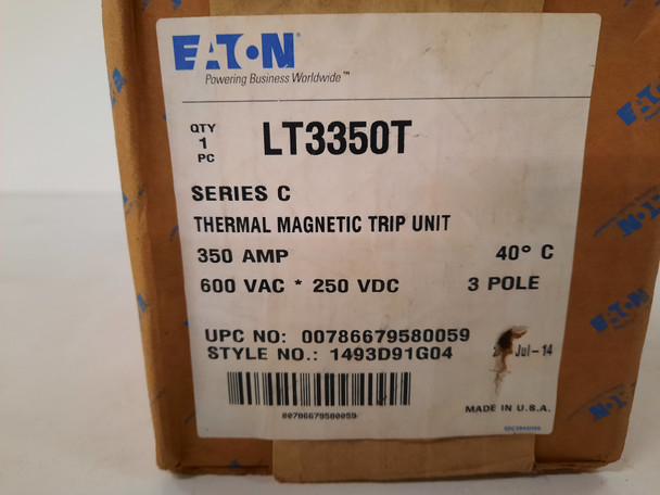 Eaton LT3350T Trip Units LT 3P 350A 600V 50/60Hz