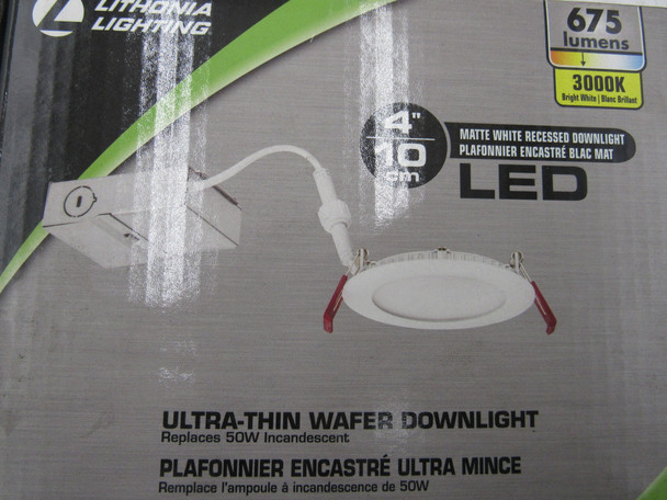 Lithonia Lighting WF4-LED-30K-MW-M6 LED Lighting Downlight Fan 9.6W Matte White EA