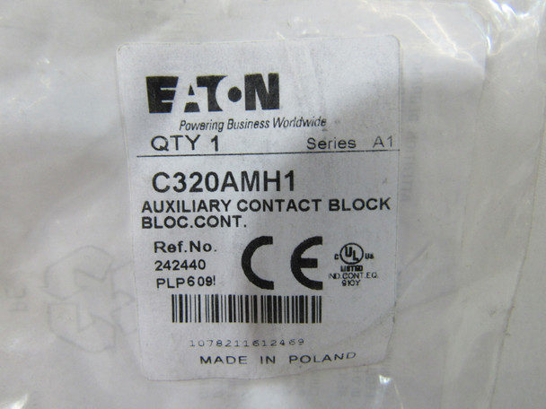 Eaton C320AMH1 Contact Blocks and Other Accessories 1P 10A 600V EA