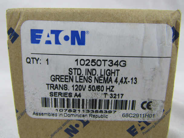 Eaton 10250T34G Indicating Lights 120V Green EA NEMA Type 3R