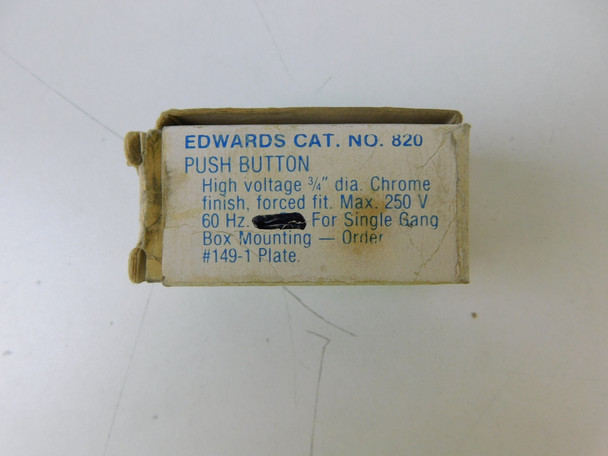 Edwards 820-PUSHBUTTON Pushbuttons Non-Illuminated 250V Black