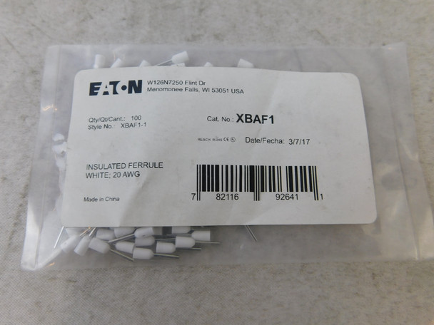 Eaton XBAF1 Other Power Distribution Contacts and Accessories Insulated Ferrule 100BOX