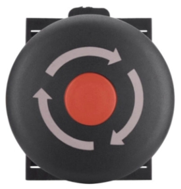 Eaton M22S-PVT Pushbuttons Twist-to-Release Emergency Stop Operator Black Non-Illuminated