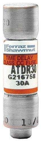 Ferraz Shawmut ATDR30 Class CC 30A 600VAC 50/60Hertz, 300VDC Power Fuse