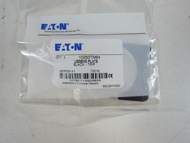 Eaton 10250TM84 Contact Blocks and Other Accessories Legend Plate Black EA TRIP