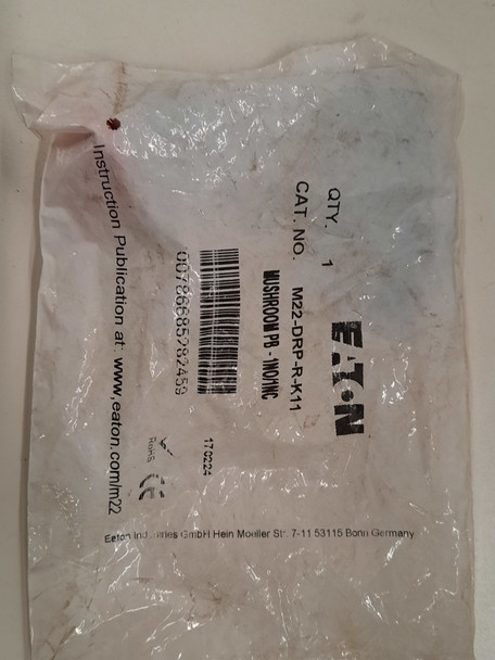 Eaton M22M-DRP-R-K11 Pushbuttons Non-Illuminated 1NO 1NC Red