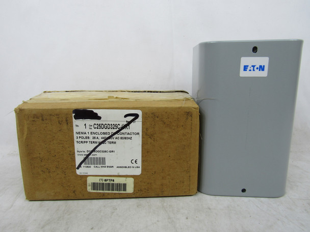 Eaton C25DGD325C-GR1 Definite Purpose Contactors Non-Reversing 3P 25A 480V D Frame