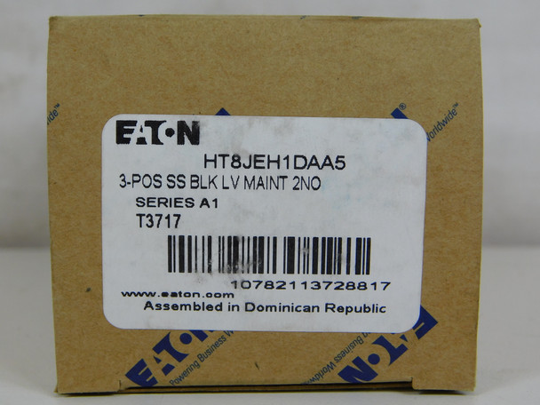 Eaton HT8JEH1DAA5 Selector Switches Lever 2NO 3 Position Black NEMA3/3R/4/4X/12/13 Non-Illuminated