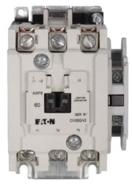 Eaton CN35GN3CB Lighting Contactors 3P 60A 480V 50/60Hz 1NO Electrically Held