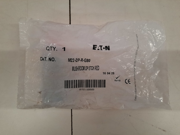 Eaton M22-DP-R-GB0 Pushbuttons Non-Illuminated Stop Red NEMA 3/3R/4/4X/12/13 Mushroom Head