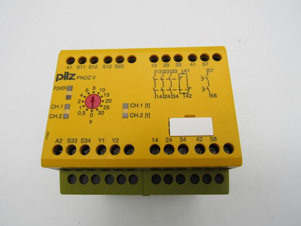 Pilz PNOZ-V-30S-24VDC-3N/O-1N/C-1N/O-T Relays Safety Relay 8A 24VDC 3NO 1NC