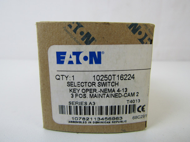 Eaton 10250T16224 Selector Switches Key Operated 3 Position NEMA 3/3R/4/4X/12/13 Maintained