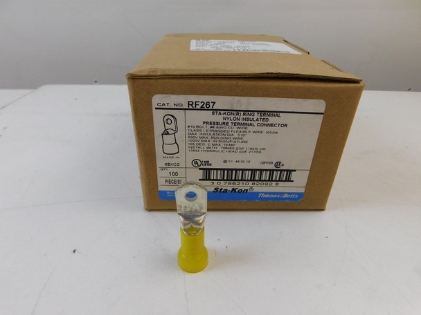 Sk RF267 Other Power Distribution Contacts and Accessories Nylon Insulated Ring Terminal Yellow