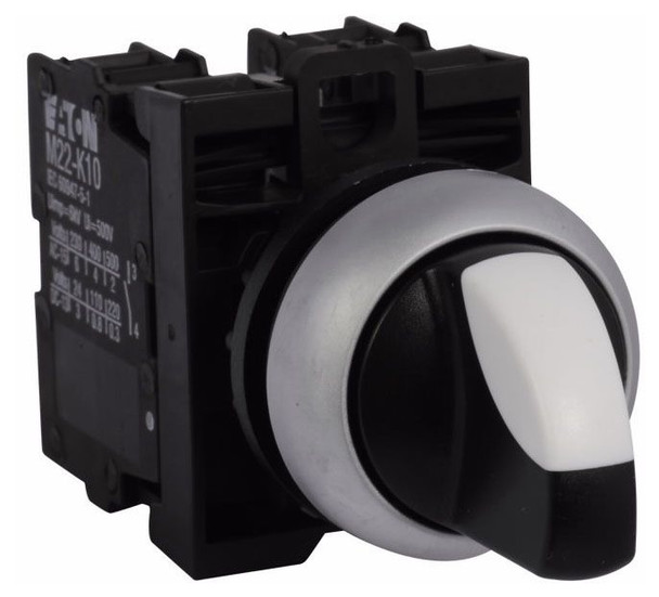 Eaton M22-WRK3-K22 Selector Switches Non-Illuminated 2NO 2NC 3 Position EA Watertight/Oiltight