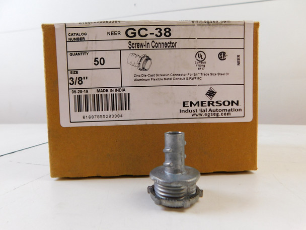 Emerson GC-38 Outlet Boxes/Covers/Accessories Connector 50BOX