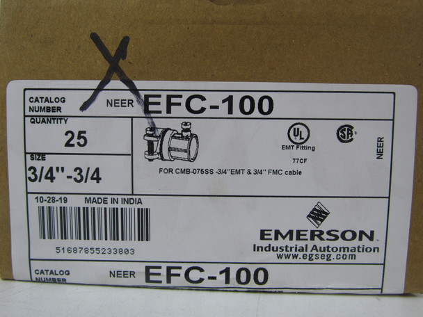 Emerson EFC-100 Conduit Fittings 25BOX