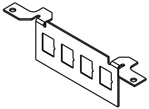 Wiremold DTB-2-4TKO Outlet Boxes/Covers/Accessories EA