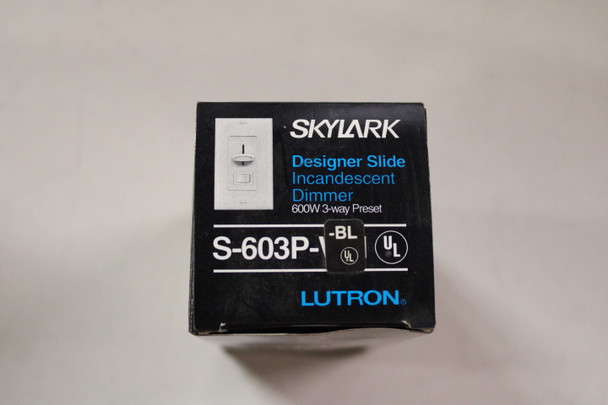 Lutron S-603P-BL Light and Dimmer Switches EA