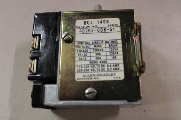 Allen Bradley 40262-008-51 Relays EA