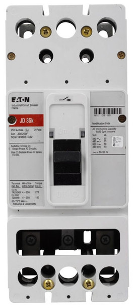 Eaton HJD2250 Molded Case Breakers (MCCBs) 2P 225A EA