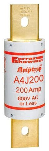 Ferraz Shawmut A4J200 Class J 200A 600VAC, 300VDC Low Voltage Ul Power Fuse