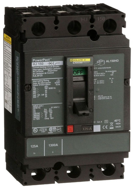Square D HJL36125 Molded Case Breakers (MCCBs) EA