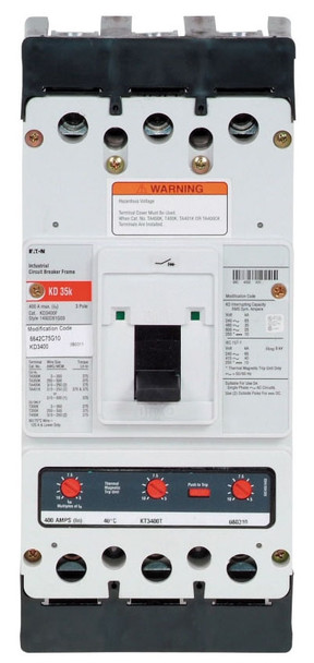 Cutler-Hammer KD3100 Molded Case Breakers (MCCBs) 3P 100A 50/60Hz 3Ph EA