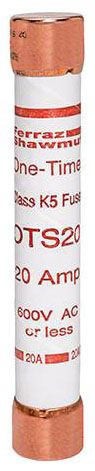 Gould OTS20 Class RK5 20A 600VAC, 300VDC Low Voltage Power Fuse