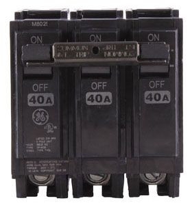 GENERAL ELECTRIC THQL32040 Miniature Circuit Breakers (MCBs) 3P 40A 240V