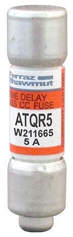 Ferraz Shawmut ATQR5 Class CC 5A 600VAC 50/60Hertz, 300VDC Control Transformer Fuse