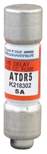 Ferraz Shawmut ATDR5 Class CC 5A 600VAC 50/60Hertz, 300VDC Time Delay Fuse