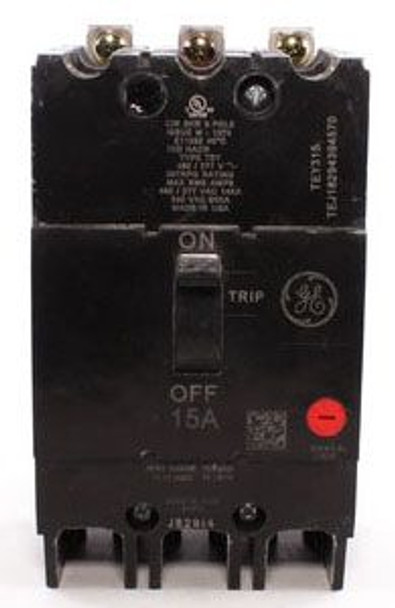 GE TEY315 Miniature Circuit Breakers (MCBs) TEY 3P 15A 480V 50/60Hz 3Ph EA