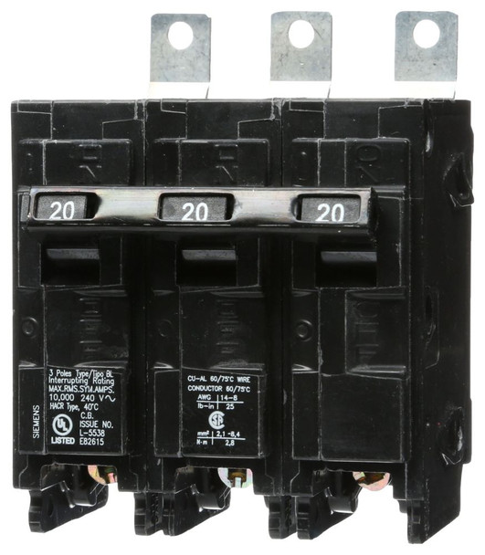 Siemens B320 Miniature Circuit Breakers (MCBs)