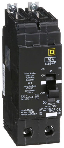 Square D EDB24050 Miniature Circuit Breakers (MCBs)