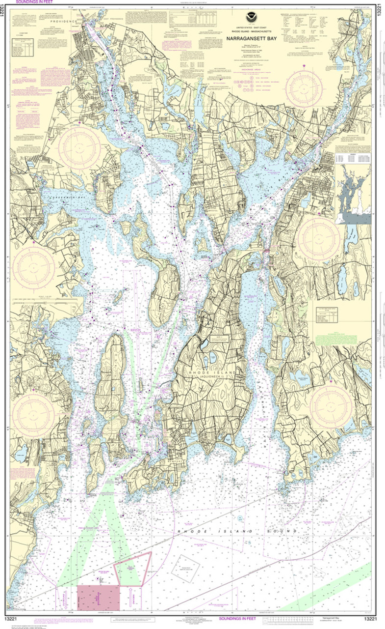 NOAA Chart 13221 Narragansett Bay   13221  73616.1623187643 