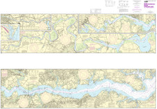 NOAA Chart 12237–Rappahannock River Corrotoman River to Fredericksburg
