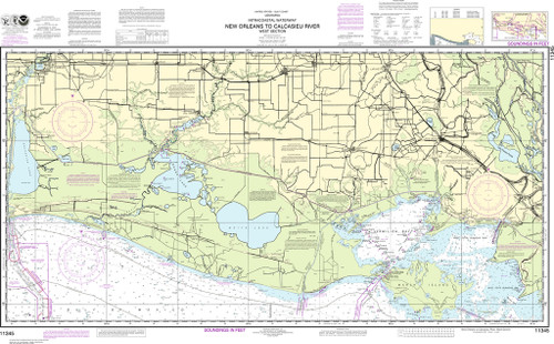 NOAA Chart 11345–Intracoastal Waterway New Orleans to Calcasieu River West Section