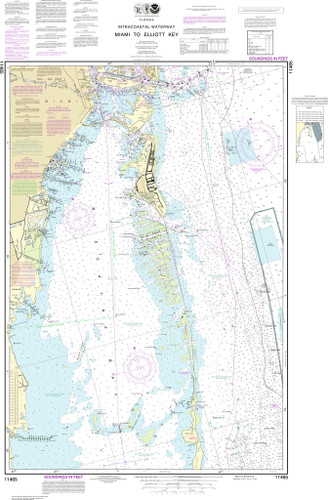 NOAA Chart 11465–Intracoastal Waterway Miami to Elliot Key