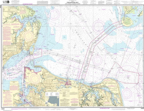NOAA Chart 12222–Chesapeake Bay Cape Charles to Norfolk Harbor