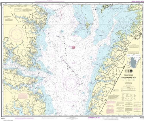 NOAA Chart 12225–Chesapeake Bay Wolf Trap to Smith Point