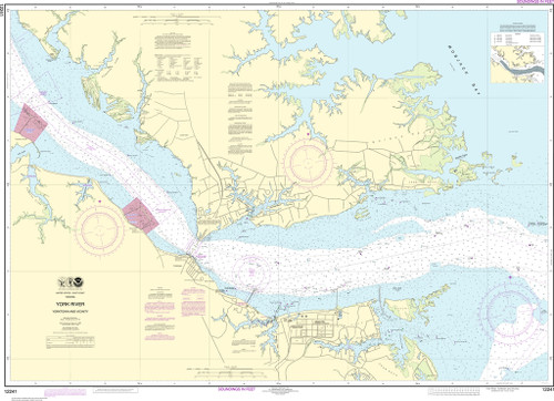 NOAA Chart 12241–York River Yorktown and Vicinity
