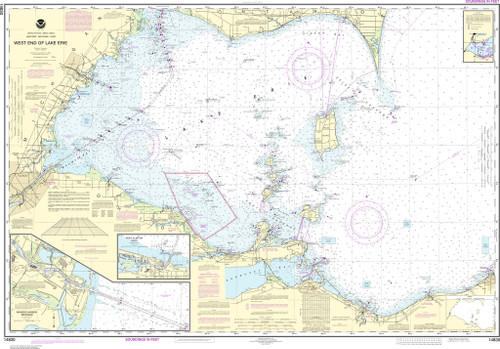 NOAA Chart 14830–West End of Lake Erie; Port Clinton Harbor; Monroe Harbor; Lorain to Detroit River; Vermilion